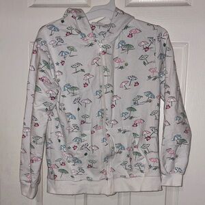 Zara Kids White Umbrella Print hoodie size 11-12